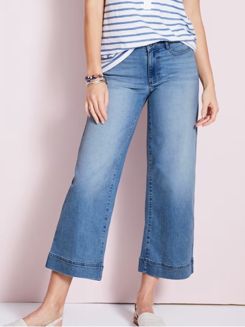 J. Jill Authentic Fit Full-Leg Crop Jeans